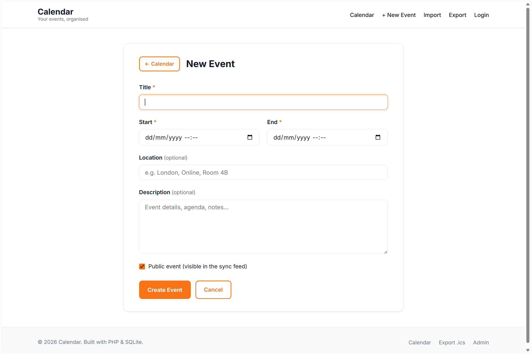 Calendar screenshot 3