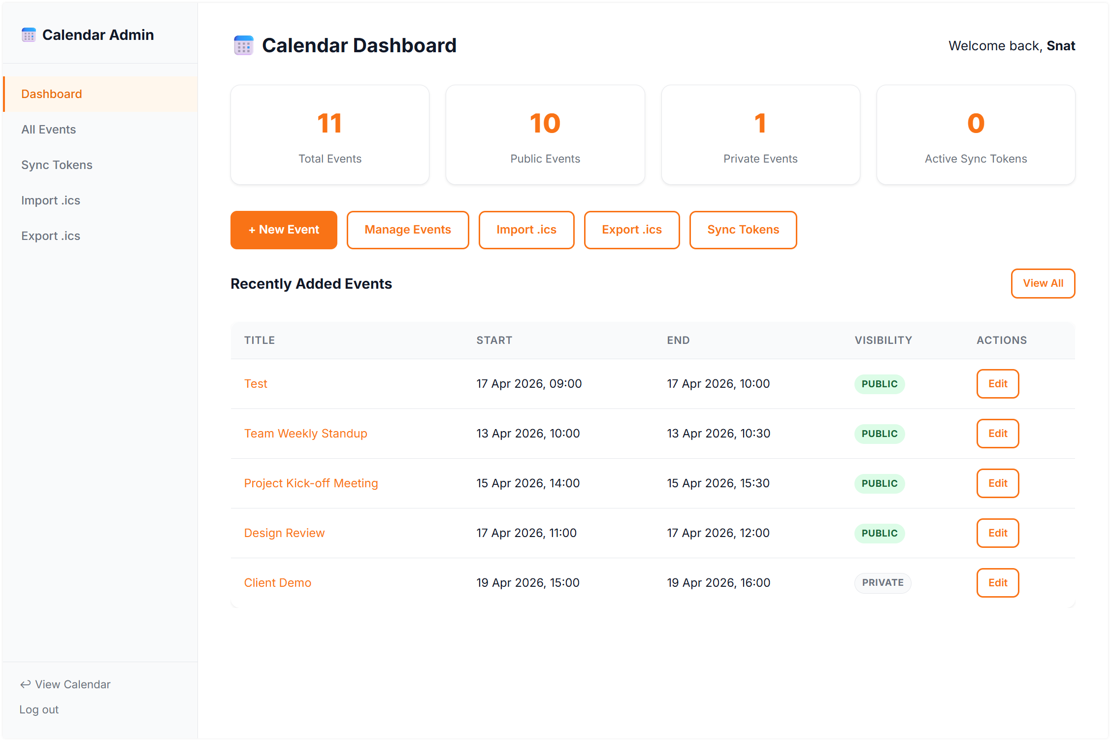 Calendar screenshot 5